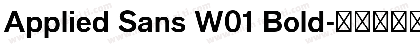 Applied Sans W01 Bold字体转换